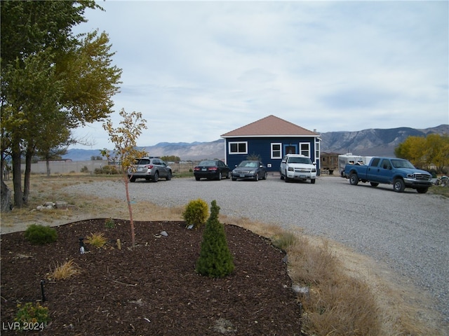 view of street with a mountain view