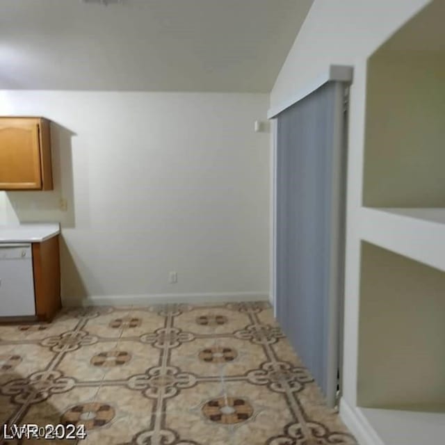 view of unfurnished dining area