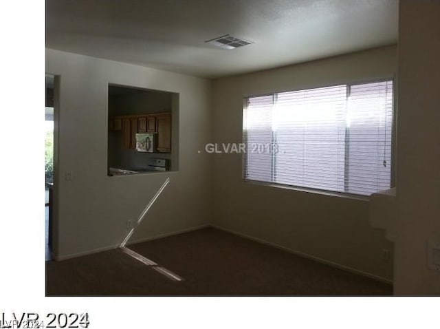 view of carpeted spare room