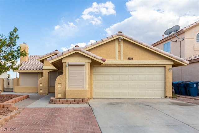 view of front of home featuring a garage