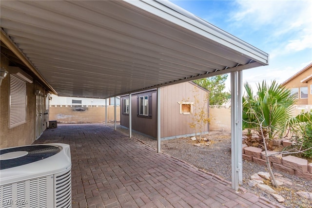 view of patio / terrace with central air condition unit