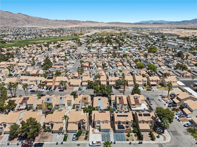 aerial view featuring a mountain view