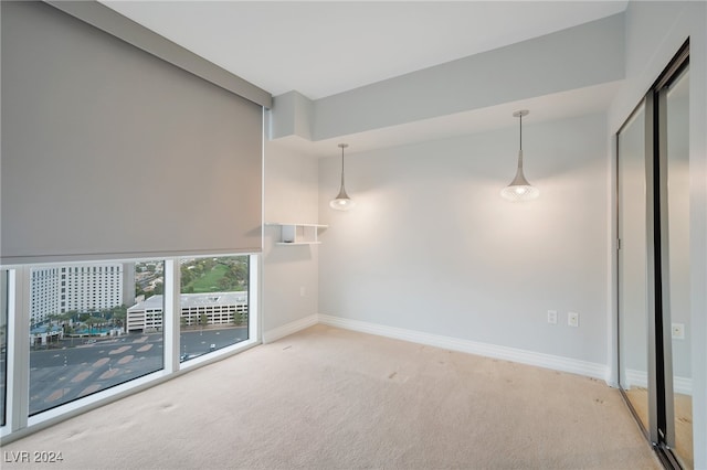 view of carpeted empty room