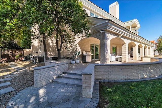 view of patio featuring area for grilling