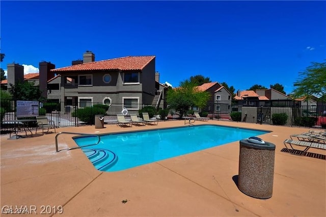 view of pool with a patio