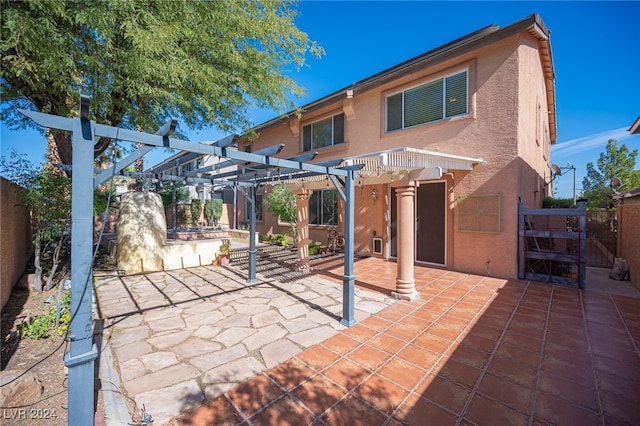 view of patio / terrace with a pergola