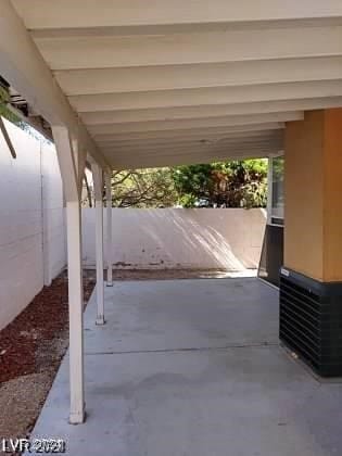 view of patio / terrace with a carport