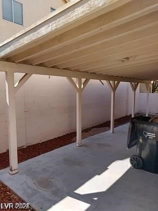 view of patio / terrace with a carport