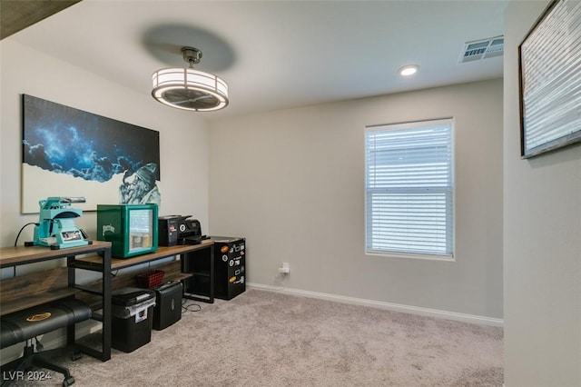 4323 Creekside Cavern Ave, North Las Vegas, NV 89084 - office space with carpet flooring, baseboards, and recessed lighting