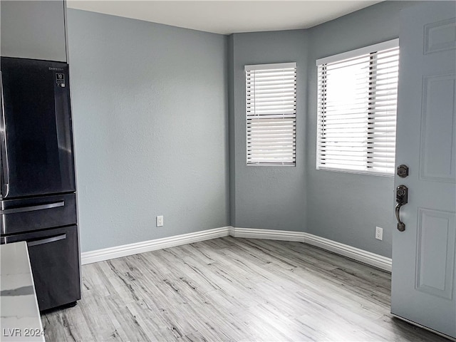 interior space with light hardwood / wood-style flooring