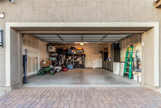 garage with driveway