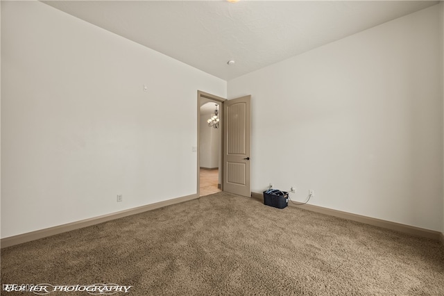 view of carpeted empty room