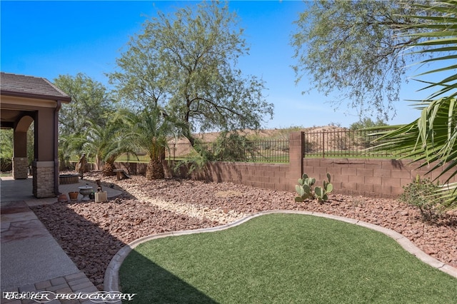 view of yard with a patio