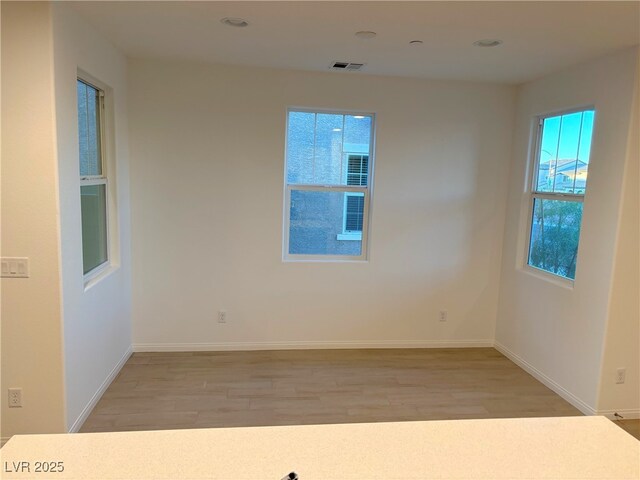 empty room featuring light hardwood / wood-style flooring