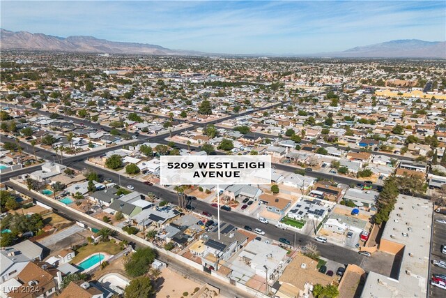 aerial view featuring a mountain view