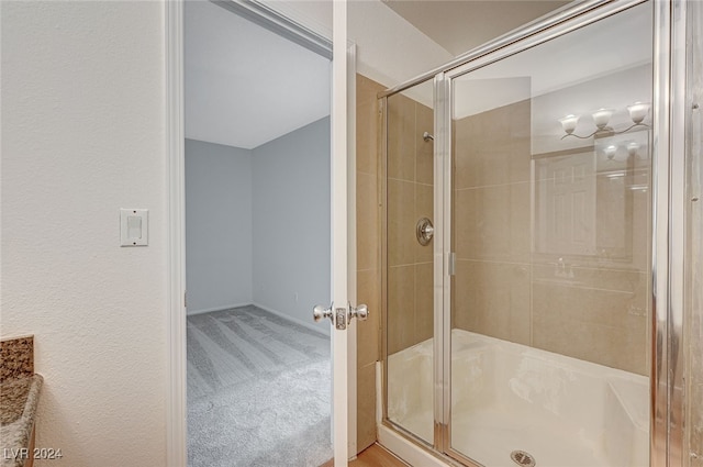 bathroom with an enclosed shower