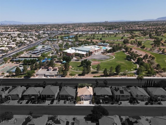 bird's eye view featuring a mountain view