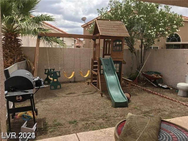 view of jungle gym