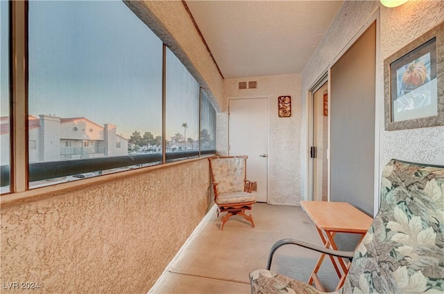 balcony featuring visible vents
