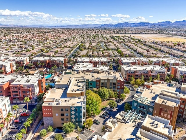 bird's eye view featuring a mountain view