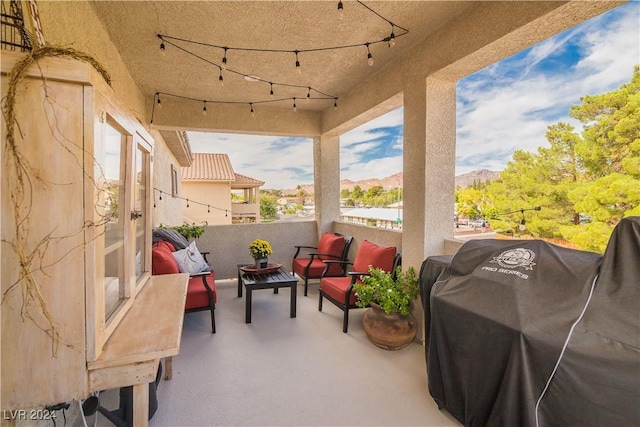 view of patio / terrace featuring grilling area and an outdoor hangout area