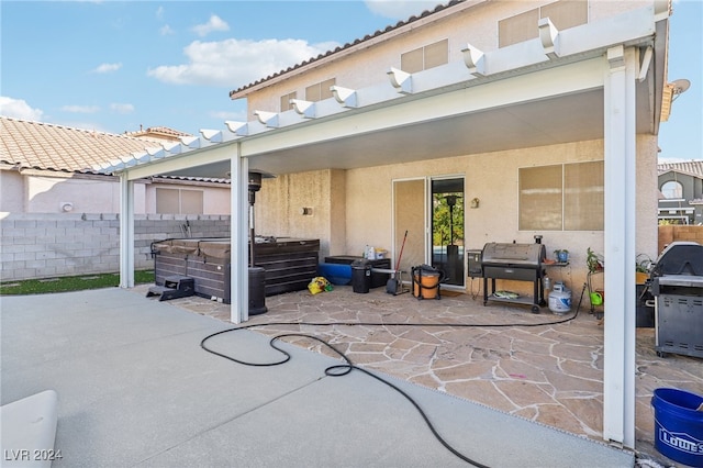 view of patio / terrace with a grill