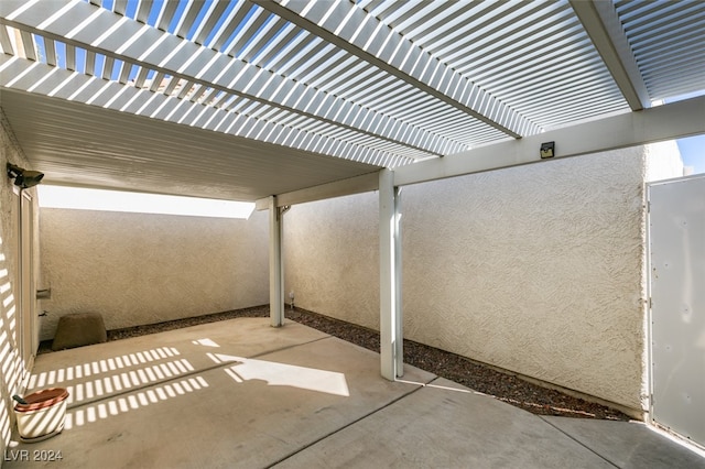 view of patio / terrace featuring a pergola