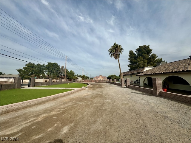 view of road