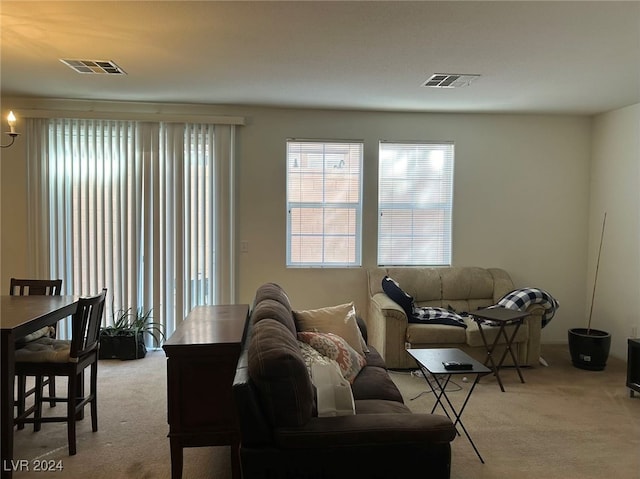 view of carpeted living room