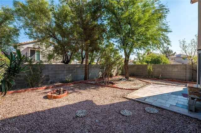 view of yard with a patio area