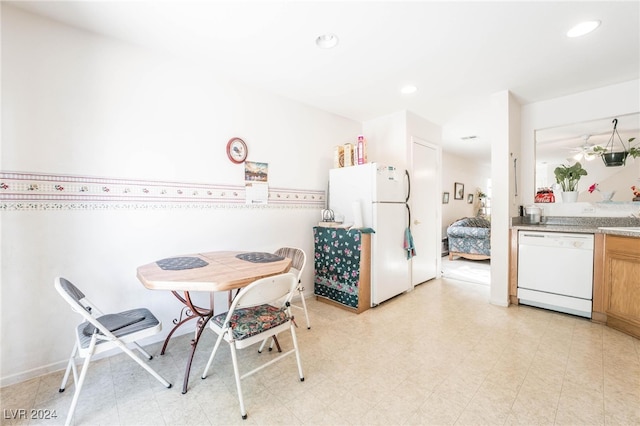 dining room with sink