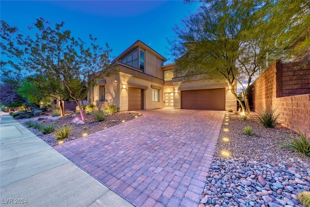 view of front of home featuring a garage