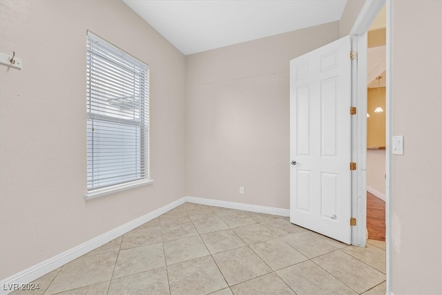 view of tiled spare room