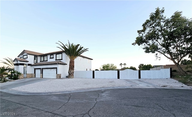 view of front of home featuring a garage