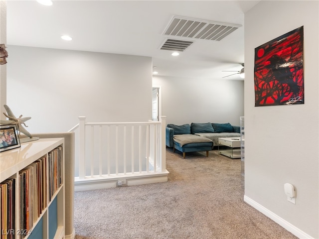 corridor featuring carpet floors