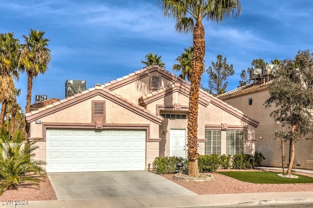 view of front facade with a garage