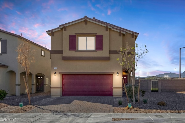 view of front of house featuring a garage