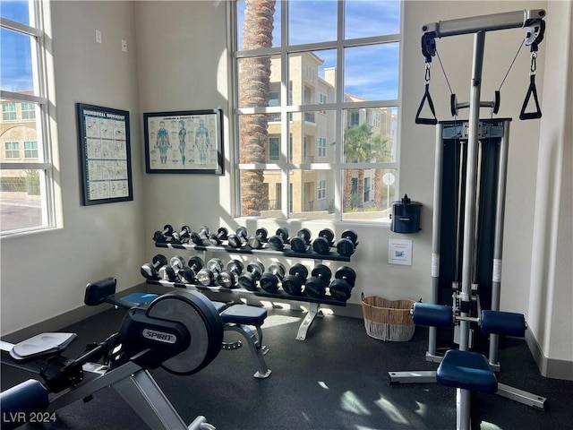 view of exercise room