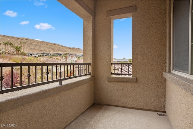 balcony with a mountain view