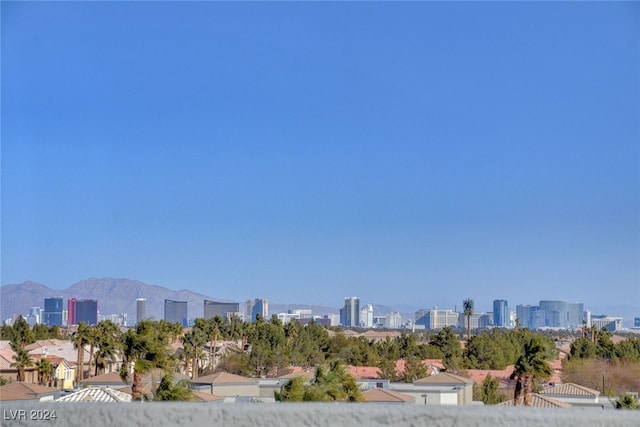 view of city featuring a mountain view