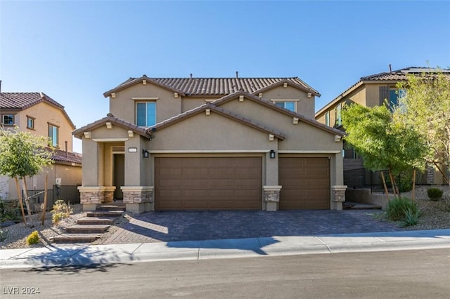 view of front of house featuring a garage