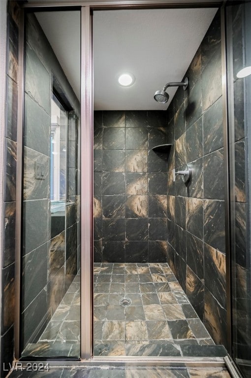 bathroom featuring walk in shower