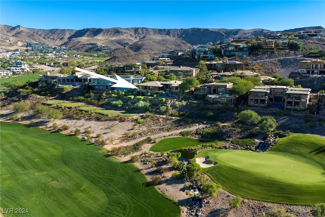 aerial view with a mountain view