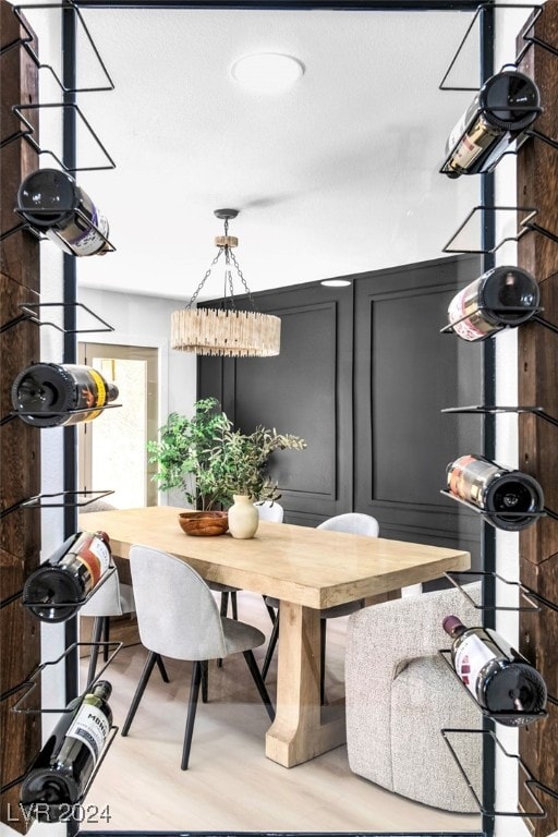 dining room featuring light wood-type flooring