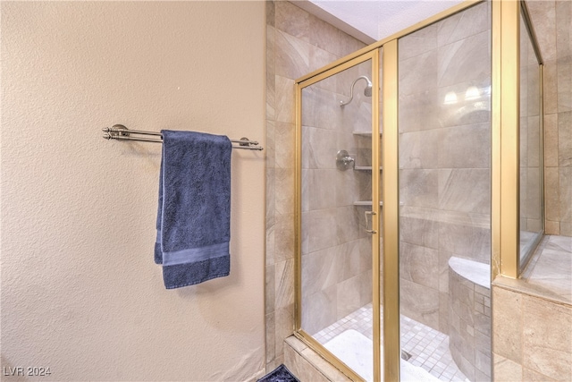 bathroom with walk in shower