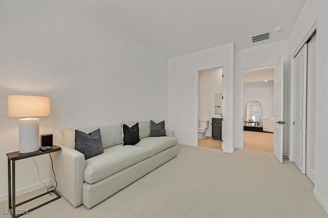 living room featuring carpet flooring