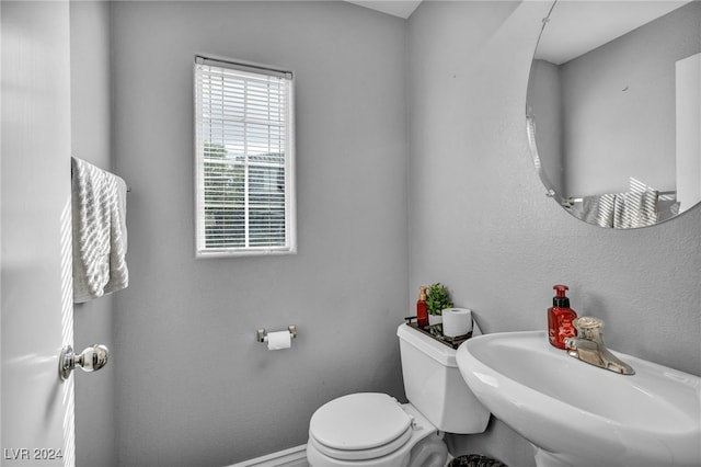 bathroom featuring sink and toilet