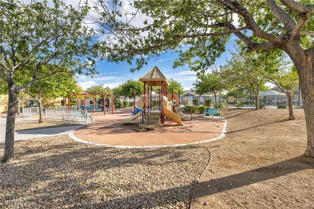 view of jungle gym