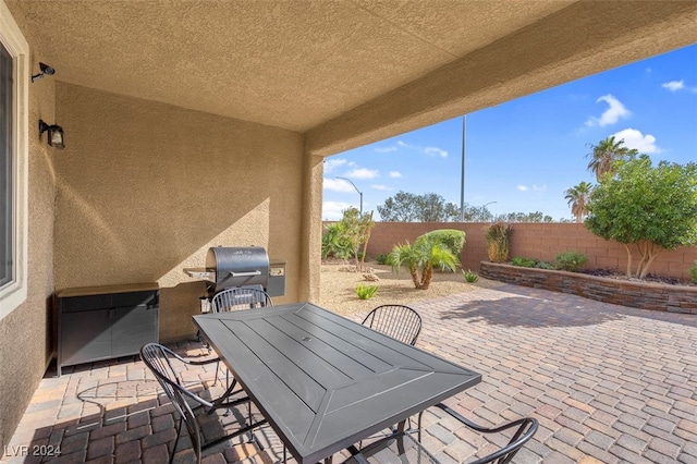 view of patio with grilling area