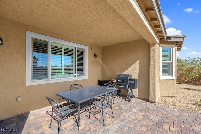 view of patio featuring grilling area